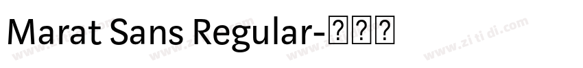 Marat Sans Regular字体转换